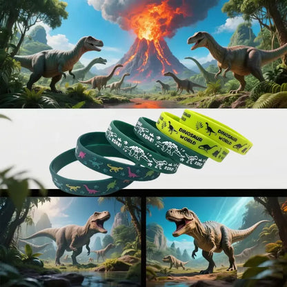 Dinosaur silicone bracelets Pack of 12