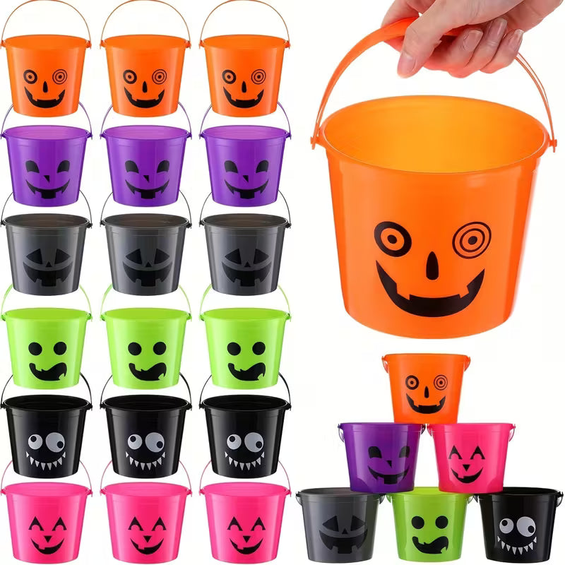 Halloween Plastic Buckets Pack of 12