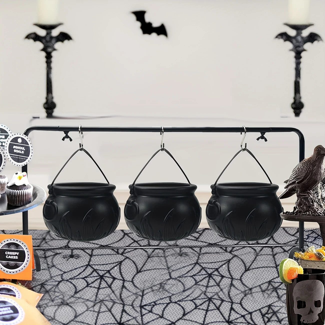 Halloween Witch Cauldron Serving Set of 3