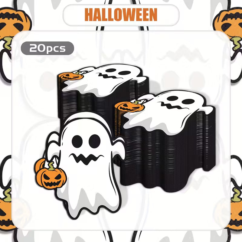 Halloween Ghost Design with Pumpkin Paper Napkins Pack of 20