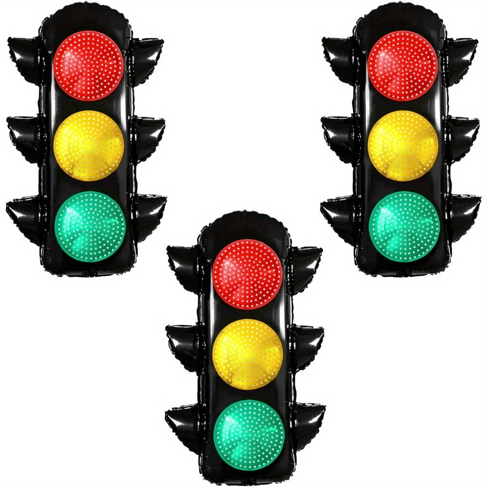 Traffic Light Foil Balloon Pack of 3