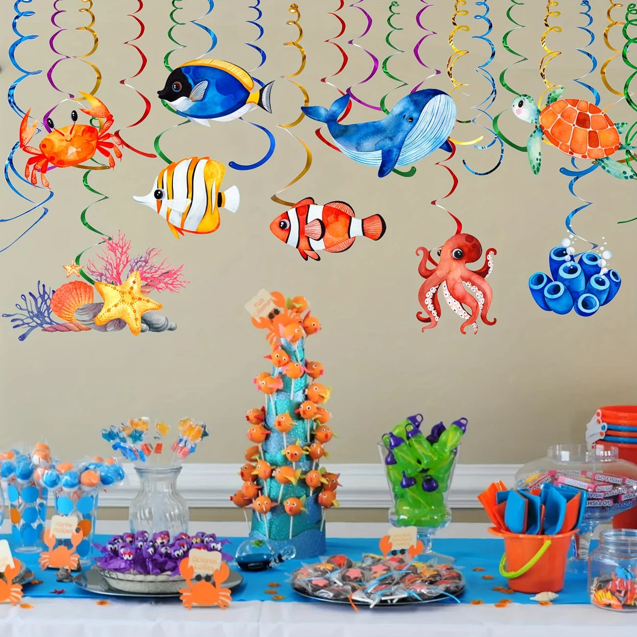 Under The Sea Marine Creature Party Decoration 54pcs Set