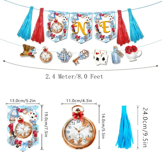 Vintage Alice In Wonderland Party Decor Kit|