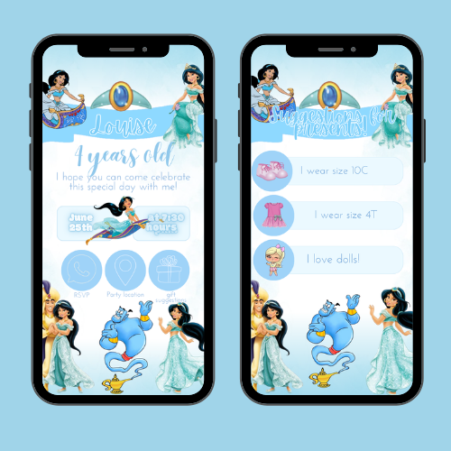 Aladdin Interactive Editable Video Invitation