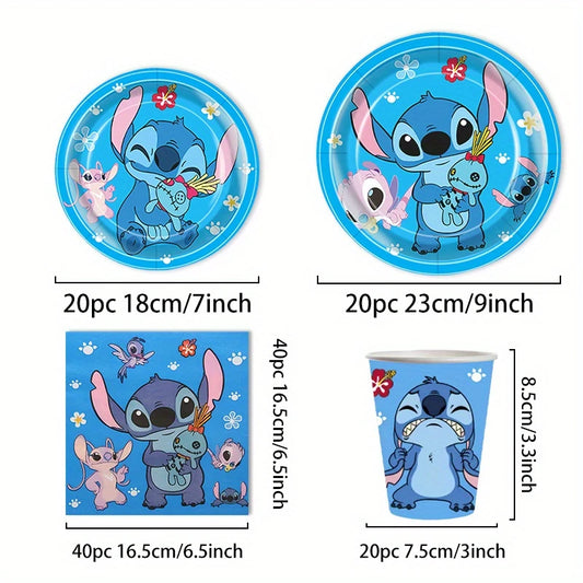 Stitch Party Tableware 2 Set for 20 guests