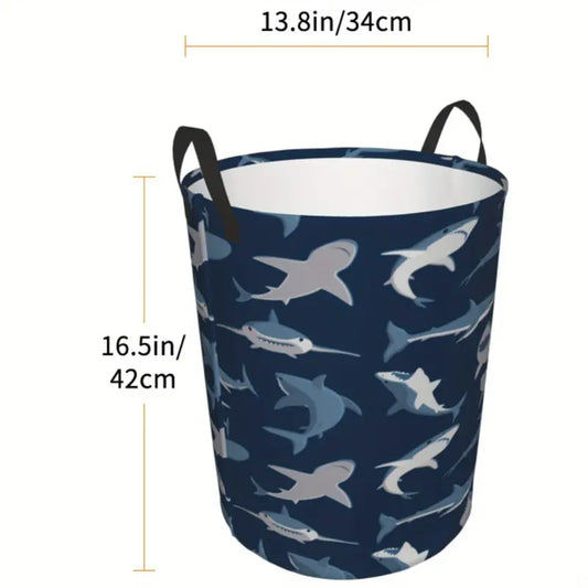 Shark Themed Fabric Storage Bin