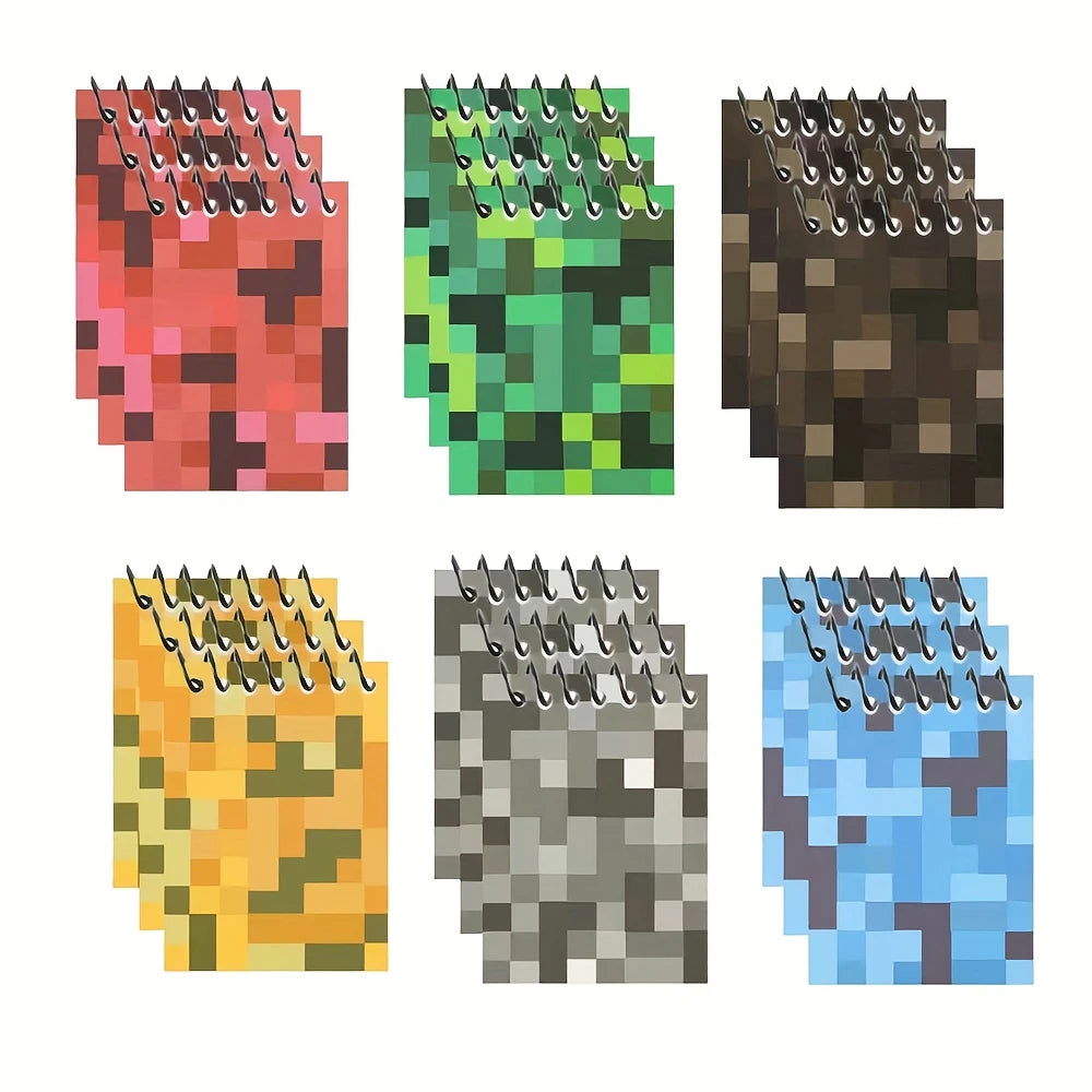 Minecraft Mini Pixel Notepads Pack of 12