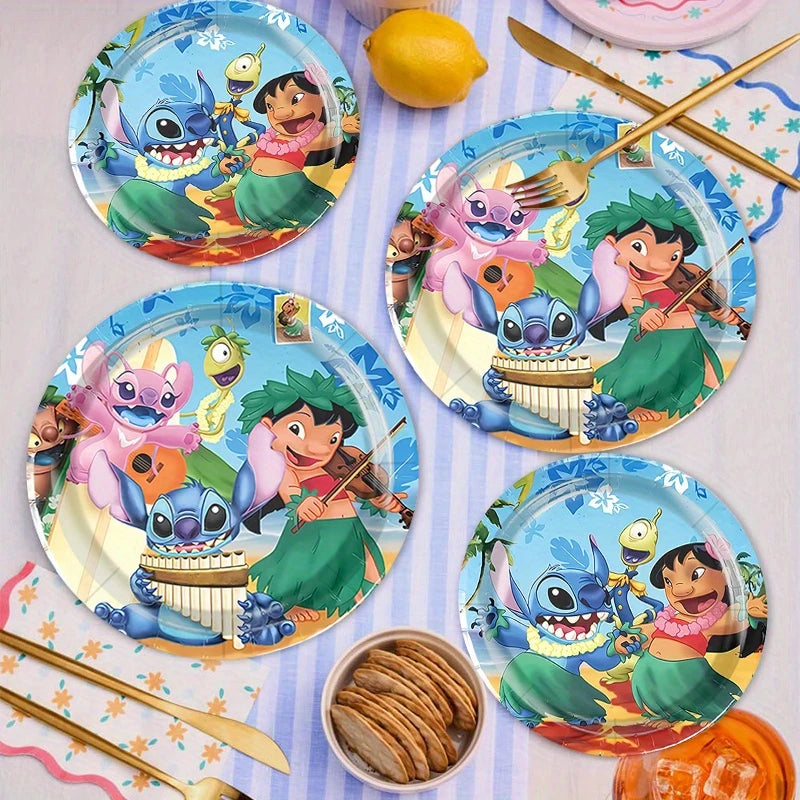 Tropical Stitch Party Tableware Set for 20 guests