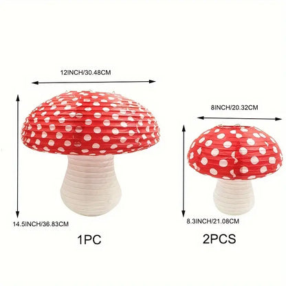 Mushroom Paper Lanterns Pack of 3