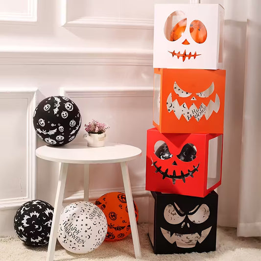 Halloween Boo Balloon Boxes Pack of 4