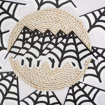 Black & White Spider Web Paper Napkins Pack of 20