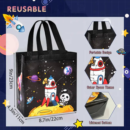 Space Planet Galaxy Tote Party Bags Pack of 18