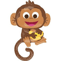 Happy Monkey Supershape Foil Balloon