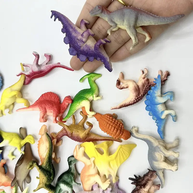 Vibrant Plastic Dinosaur Figures Pack of 80