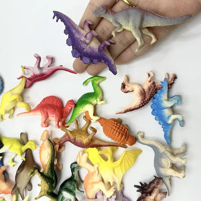 Vibrant Plastic Dinosaur Figures Pack of 80