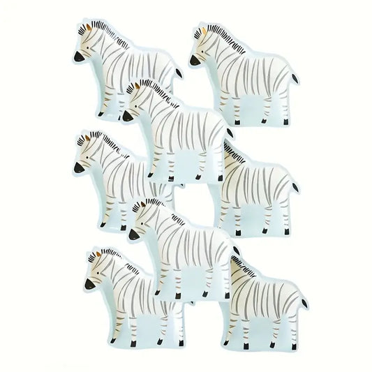 Zebra Shaped Paper Plates Safari Pack of 12