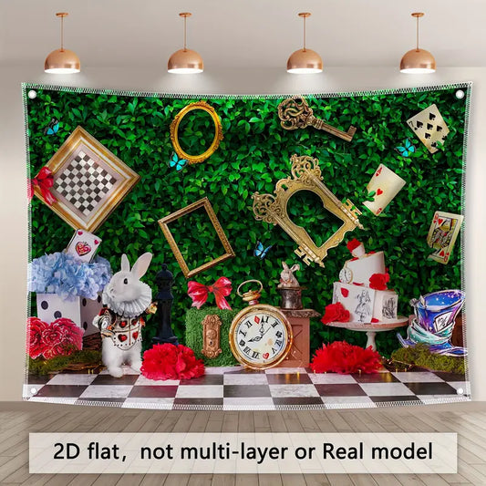Wonderland Enchanted Tea Polyester Photography Backdrop