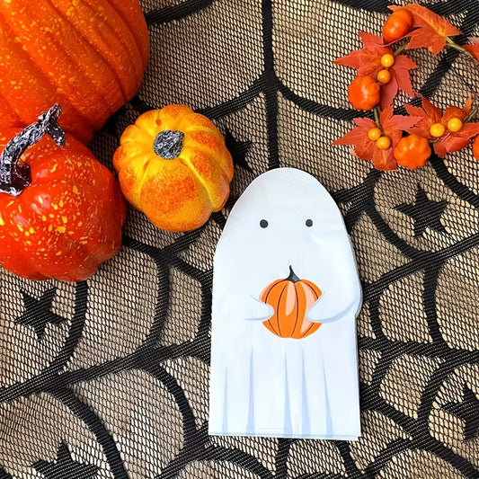Halloween Paper Napkins in Ghost Shape Pack of 16