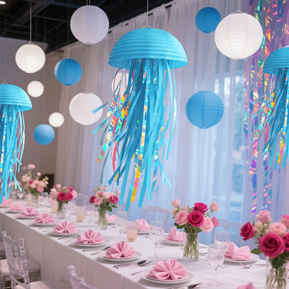 Blue Jellyfish Paper Lantern
