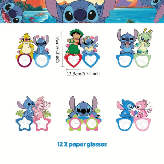 Stitch Paper Glasses Pack of 12