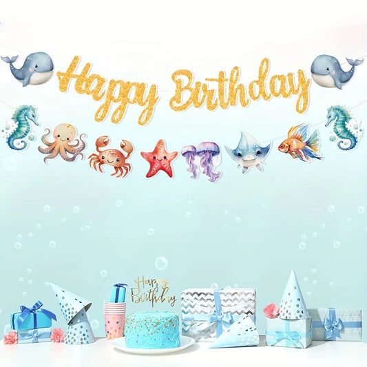 Ocean-Themed Birthday Banner