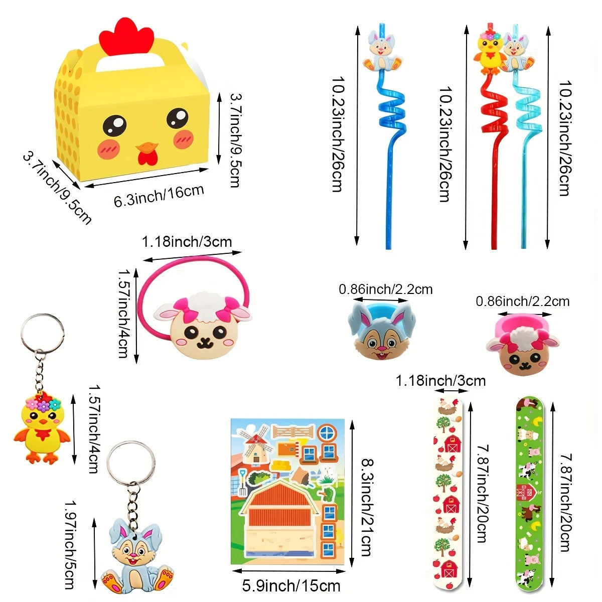 Farm Animal Party Pack for 12 Kids