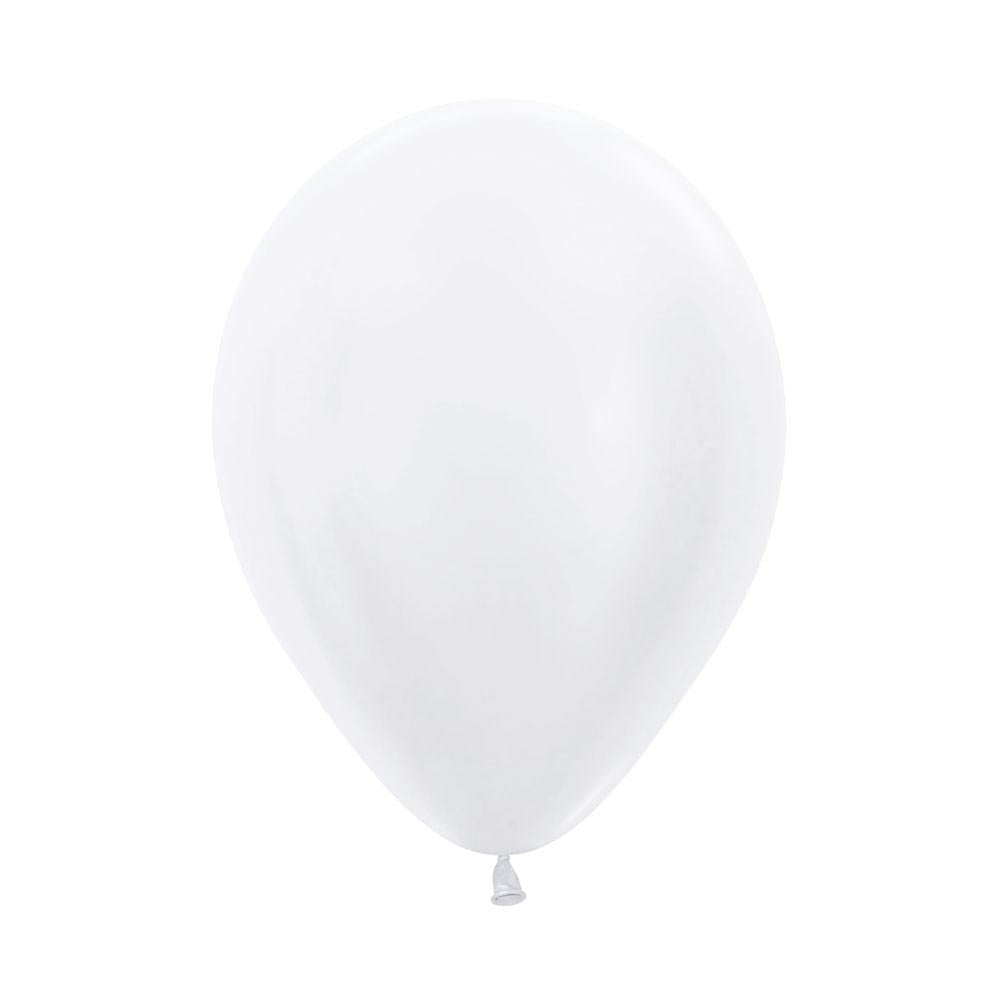 Satin Pearl White Latex Balloons Pack of 100