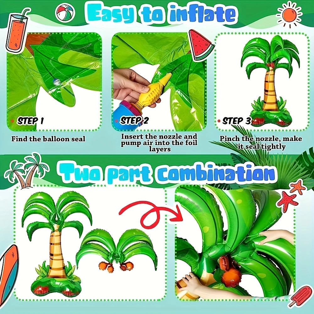 3D Standing Palm Tree Foil Balloon
