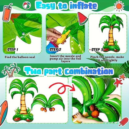 3D Standing Palm Tree Foil Balloon