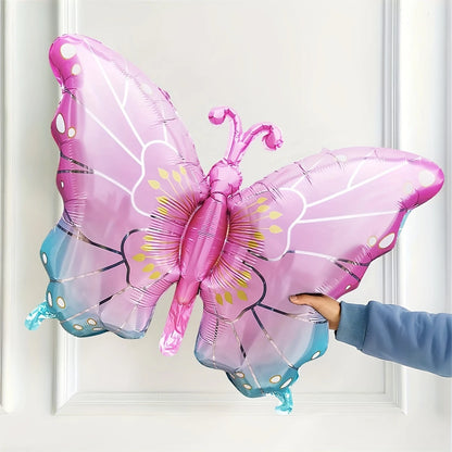 Gradient Butterfly Pink and Blue Foil Balloon