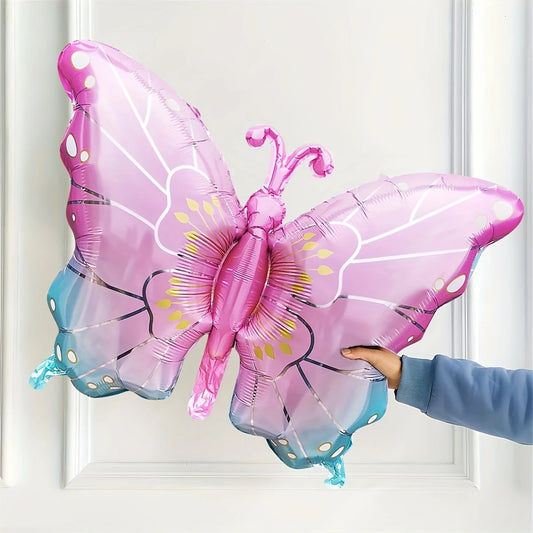 Gradient Butterfly Pink and Blue Foil Balloon