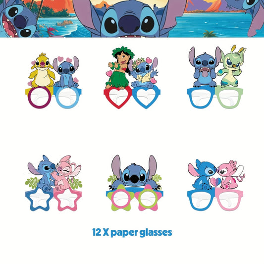 Stitch Paper Glasses Pack of 12