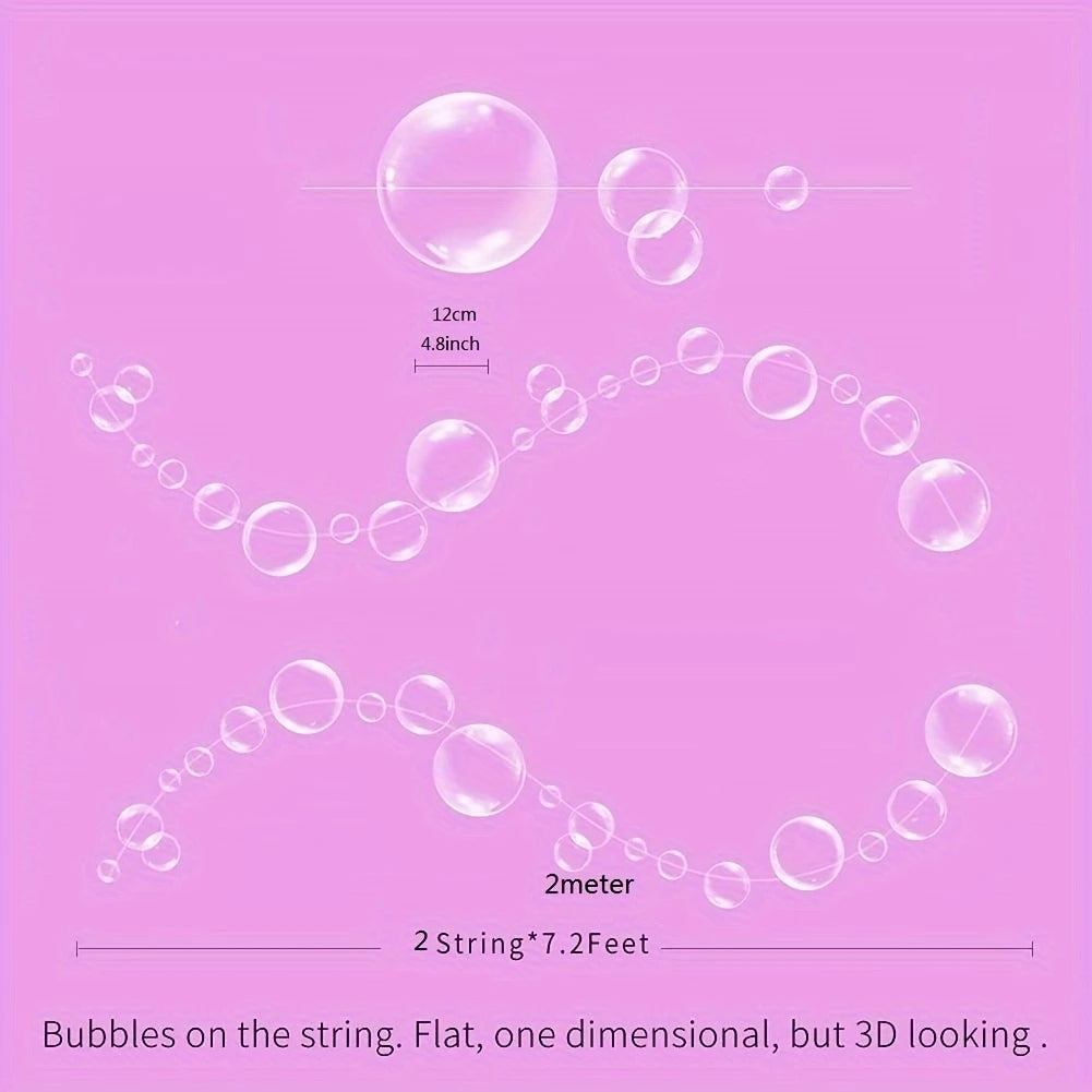 White Clear Bubble Garlands Pack of 2