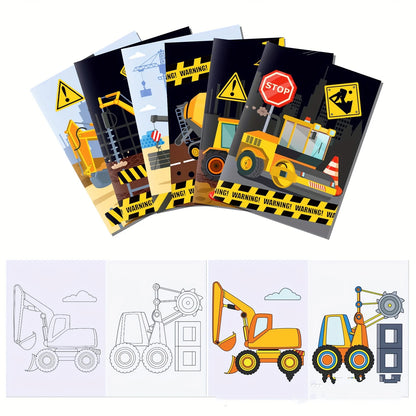 Construction Theme Coloring Books Pack of 18