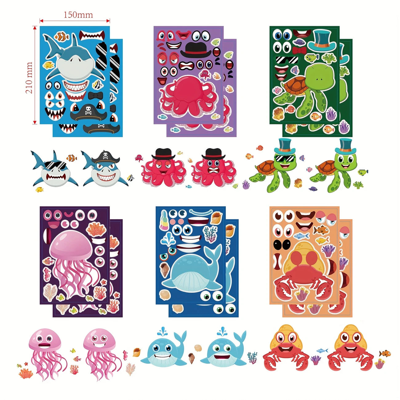 Sea Animal Theme Birthday Party Favors For 12 Guests