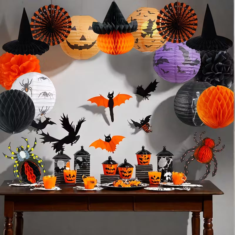 Halloween Party Hanging Decorations Kit Pack of 16
