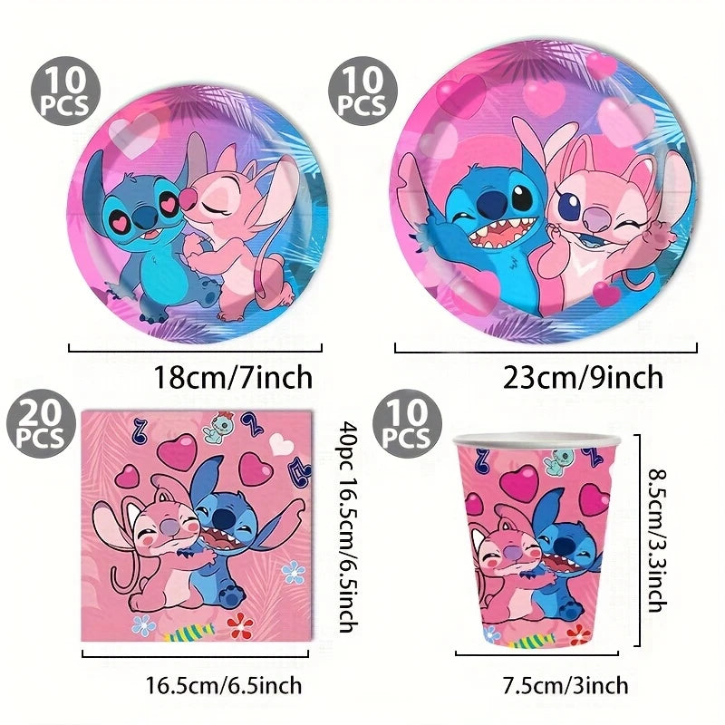 Stitch and Angel Tableware Set for 10 Guests