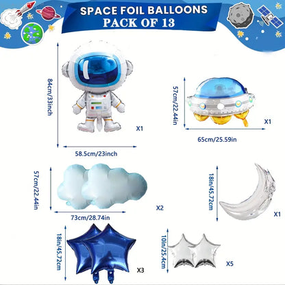 Astronaut Space Birthday Party Foil Balloon Set