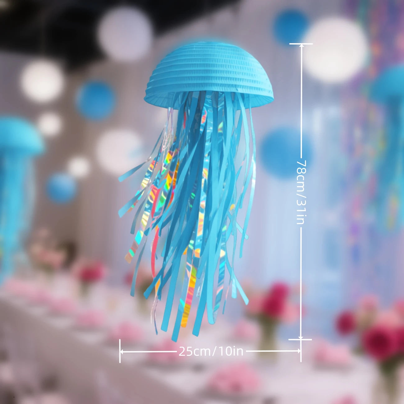 Blue Jellyfish Paper Lantern