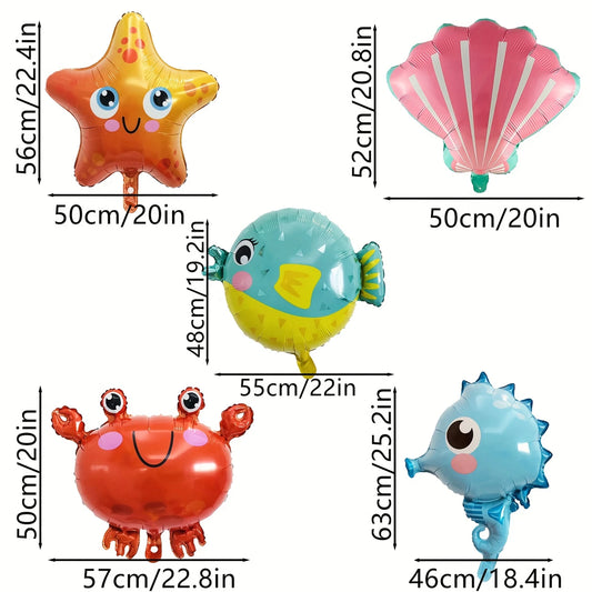 Under The Sea Foil Balloon Set of 5
