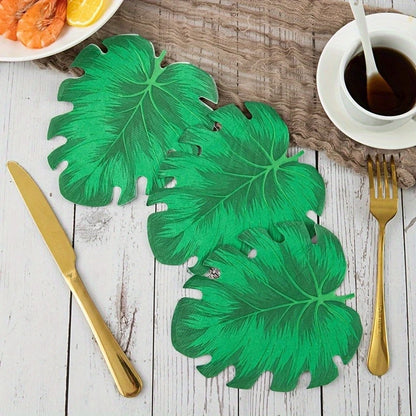 Tropical Leaf Print Paper Napkins Pack of 20