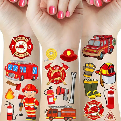 Firefighter Temporary Tattoos Pack of 12 Sheets