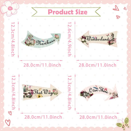 Whimsical Wonderland Themed Arrow Signs Pack of 10