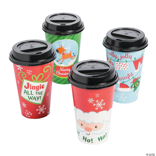 Christmas Coffee Paper Cups Pack of 12