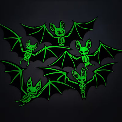 Halloween Glow-in-the-Dark Bats Pack of 10