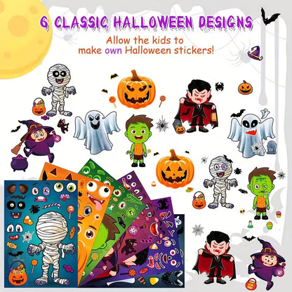 DIY Halloween Face Making Stickers Pack of 12