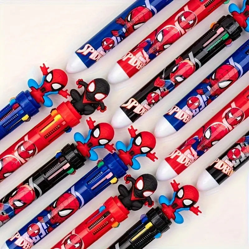 Spiderman Set of Multi-Color Pens Pack of 6