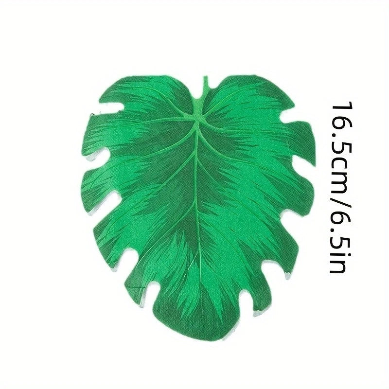 Tropical Leaf Print Paper Napkins Pack of 20