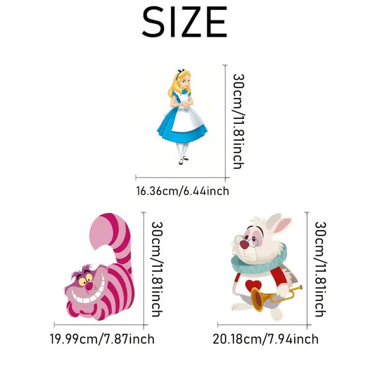 Whimsical Alice in Wonderland Garden Decoration Pack of 3
