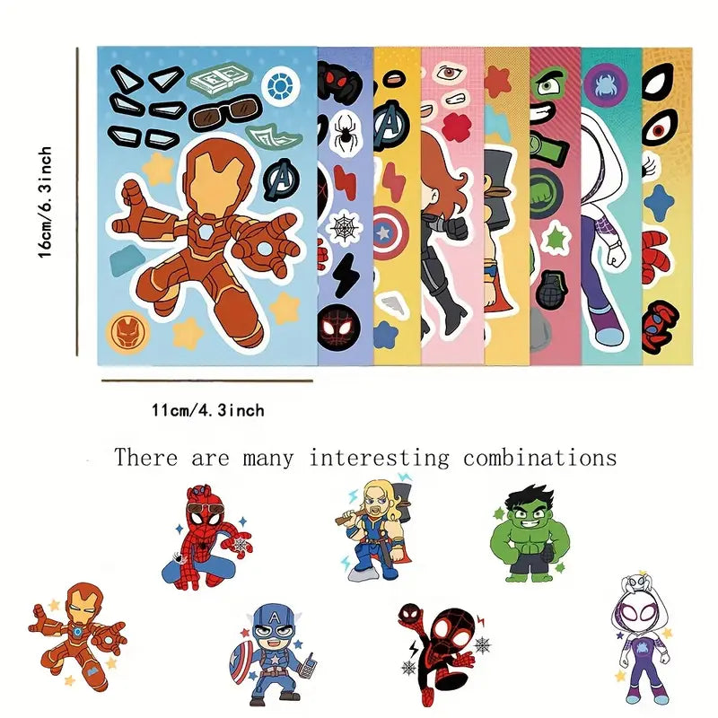 Marvel Avengers Sticker Pack DIY Stickers Pack of 8